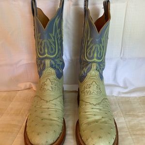 Lucchese Lime Green Ostrich Boots